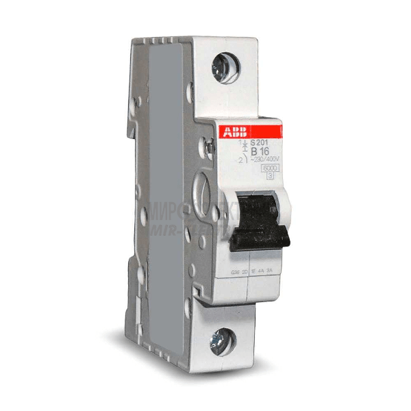 Автоматический выключатель ABB S201 1P 16А (B) 6kA