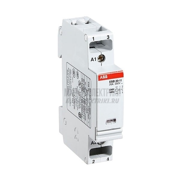 Контактор ABB ESB20-11 20A 220B AC
