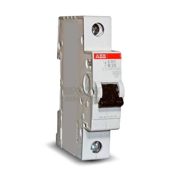 Автоматический выключатель ABB S201 1P 25А (B) 6kA
