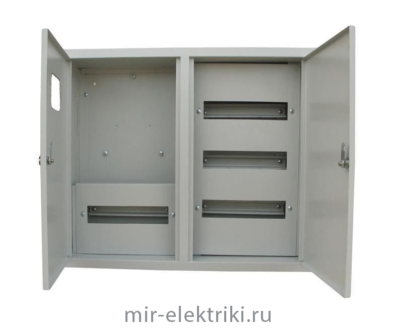 Щит ЩРУ 3Н48 под счетчик +48 модуля, накладной, с окошком, серый, 500x600x155