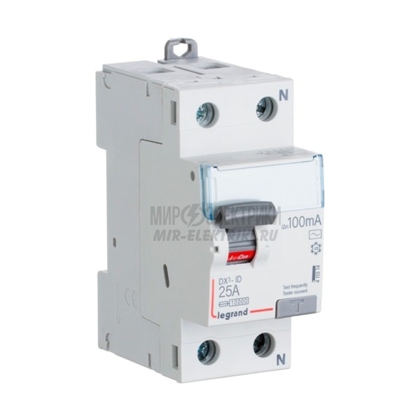 Legrand DX3 УЗО 2P 25А 100мА-AC