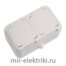 Makel п/герм белый розетка с крышкой 2-я