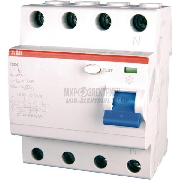 УЗО ABB F204A 63А 300mA S селективное